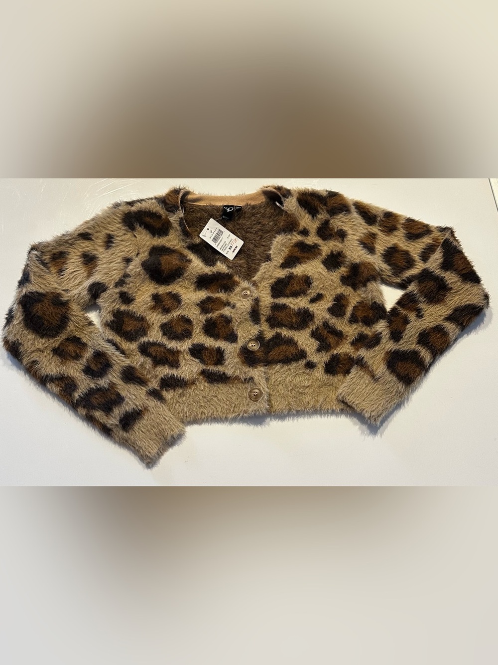 Windsor Leopard Print Faux-Fur Cardigan - Brown & Black